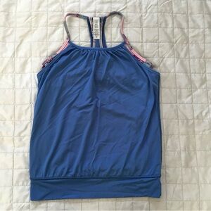 Ivivva By LuluLemon Double Dutch Shelf Bra Tank Top Blue And Pink Size 12
